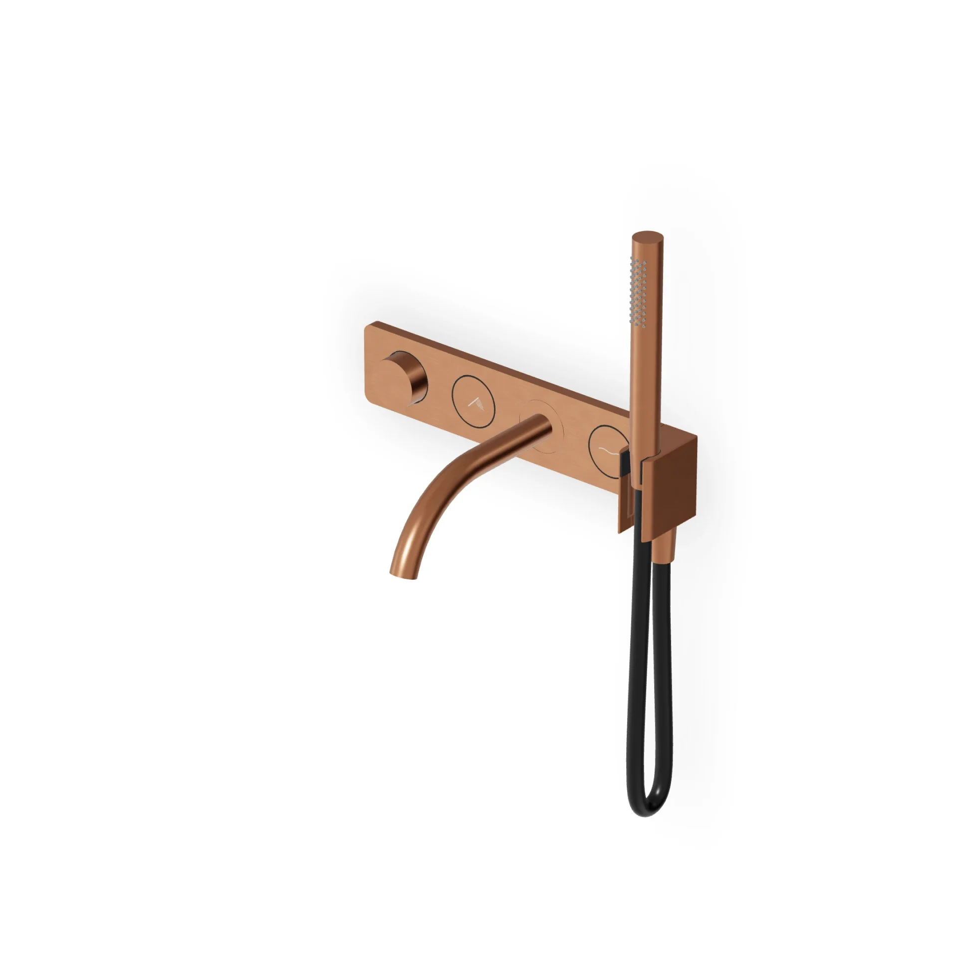 Zucchetti Hoop 2-Button Thermostatic Bath/Shower Mixer ZHO825