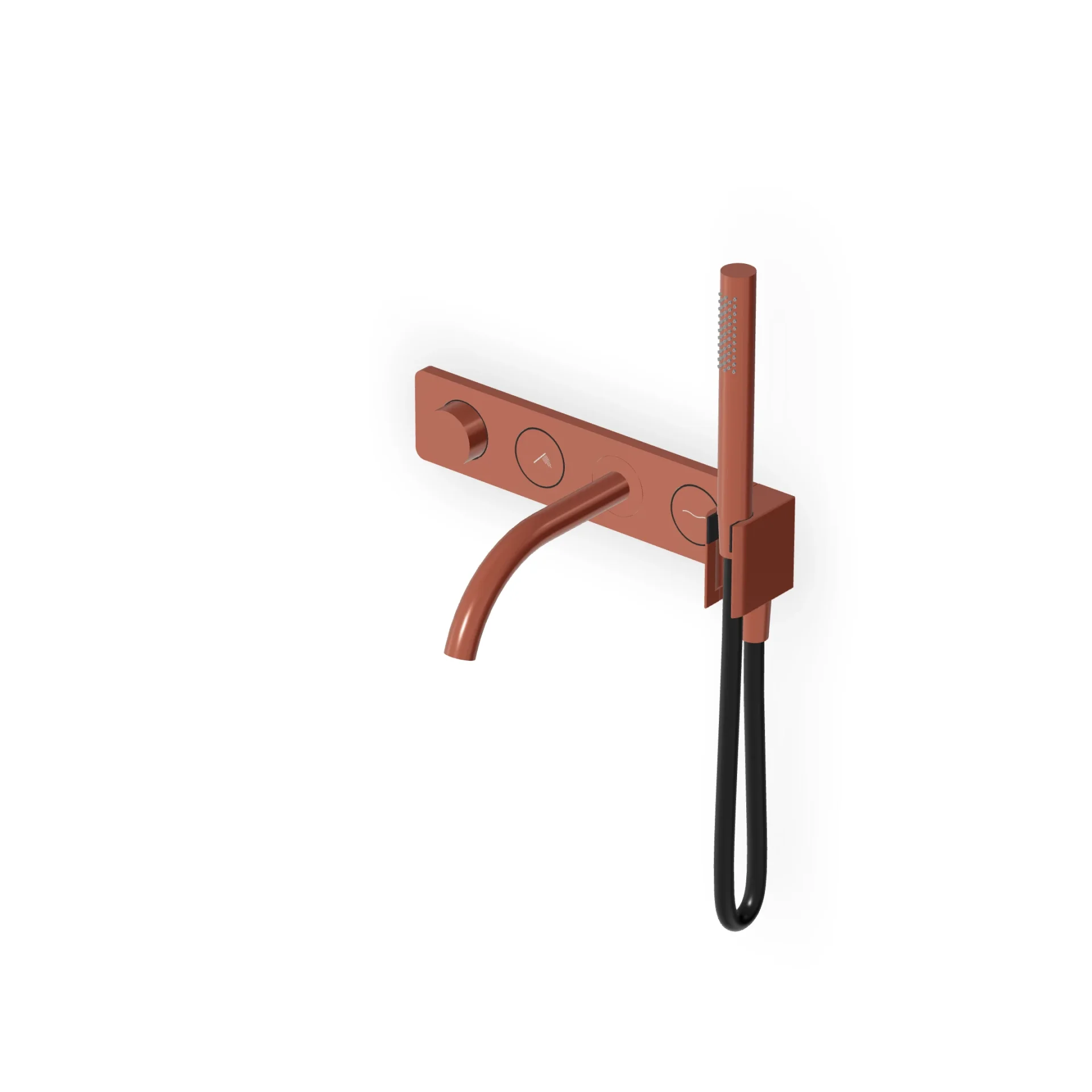 Zucchetti Hoop 2-Button Thermostatic Bath/Shower Mixer ZHO825