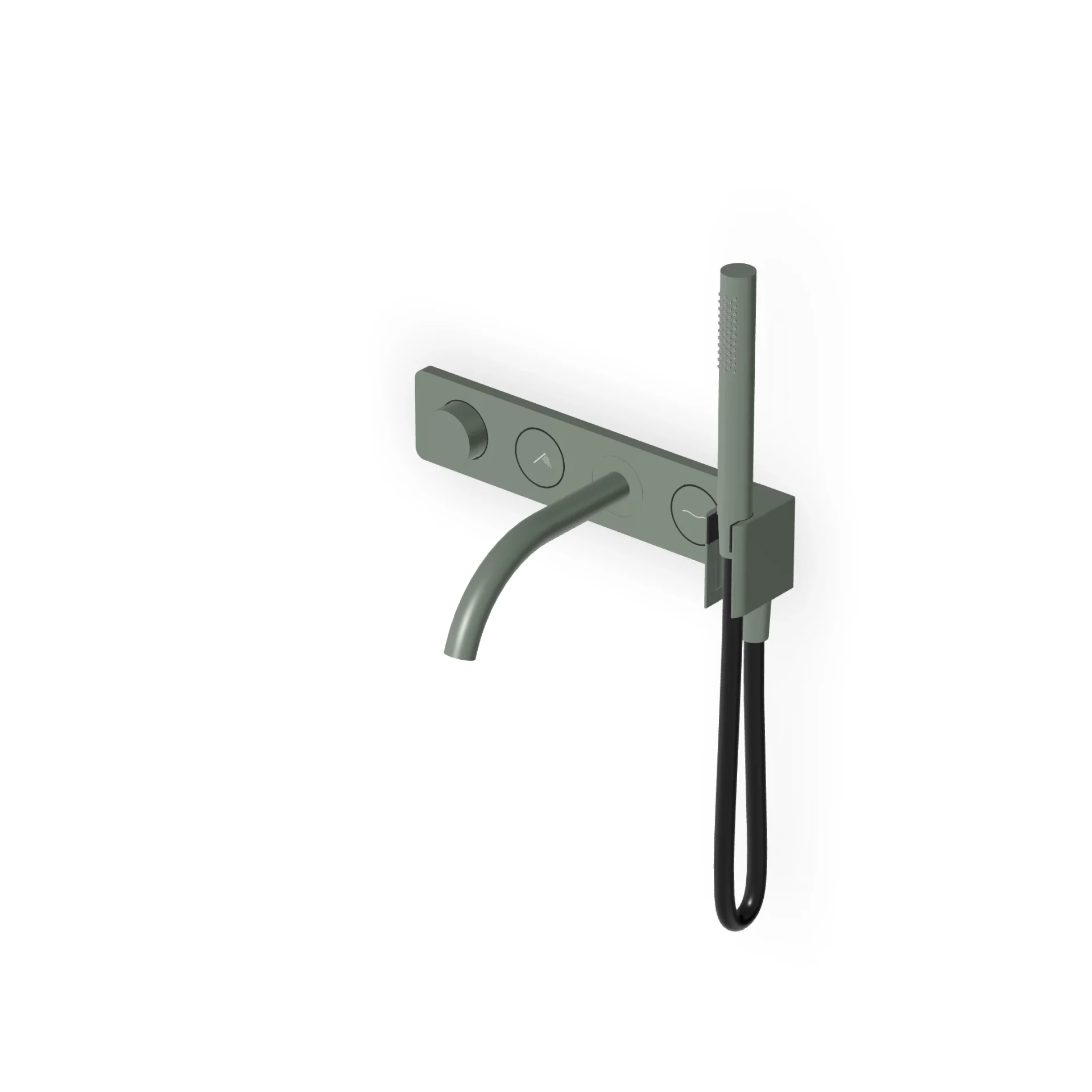 Zucchetti Hoop 2-Button Thermostatic Bath/Shower Mixer ZHO825