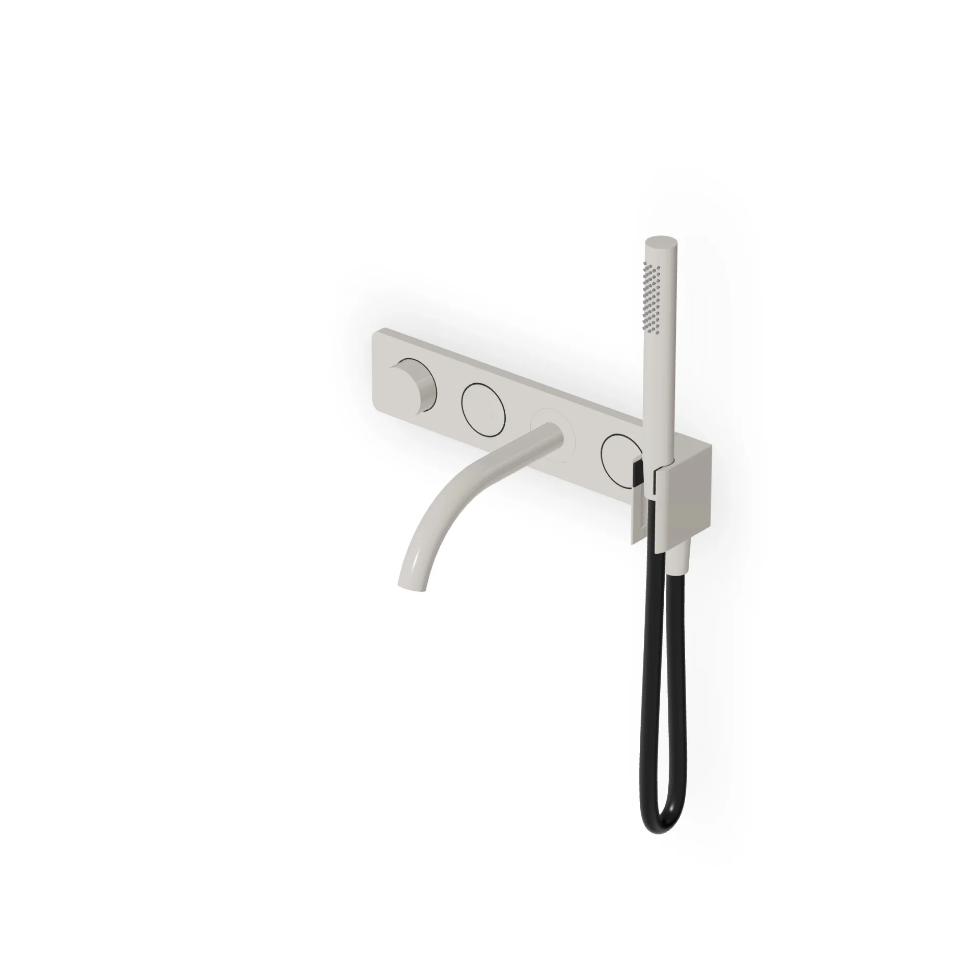 Zucchetti Hoop 2-Button Thermostatic Bath/Shower Mixer ZHO825