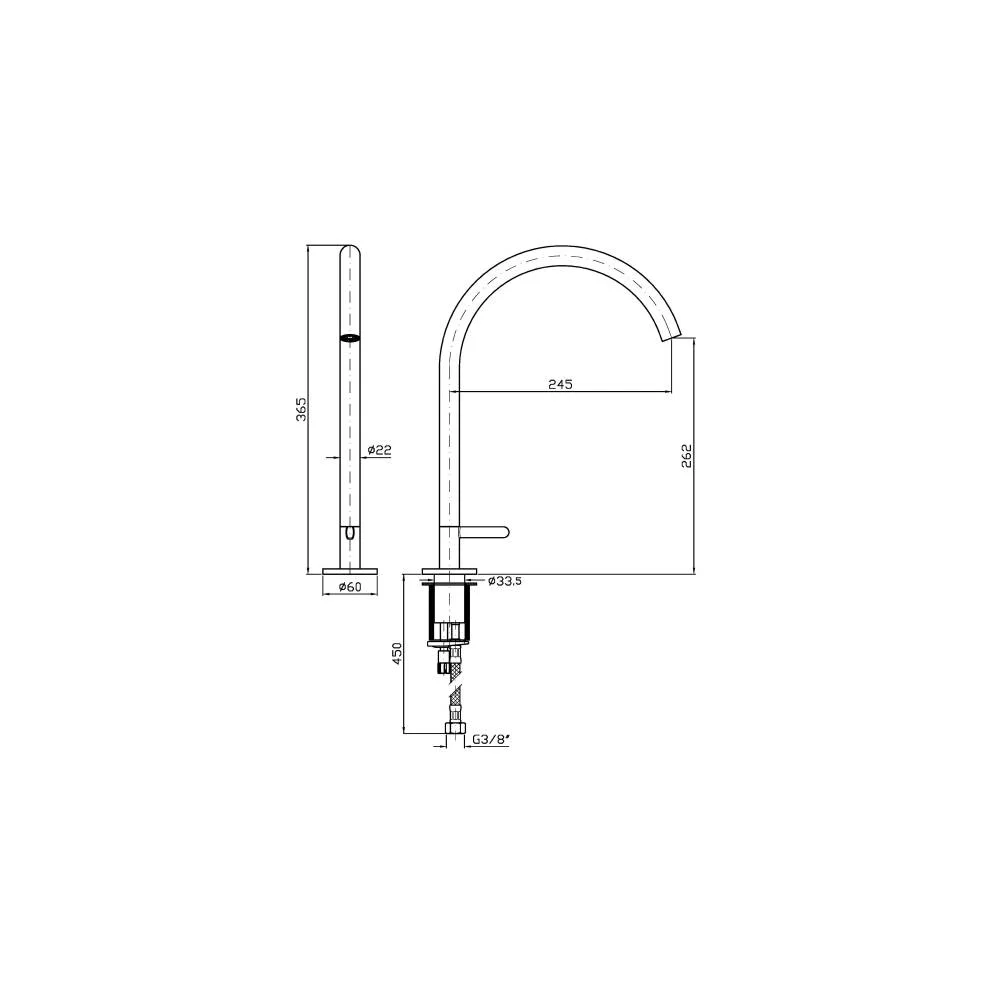 Zucchetti Isy22 Single-lever basin/bowl mixer ZIS2813