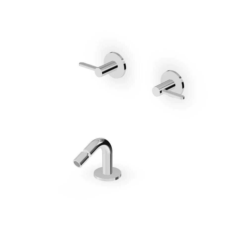 Zucchetti Isy22 Bidet Mixer with Deck-Mounted Spout ZIS3751