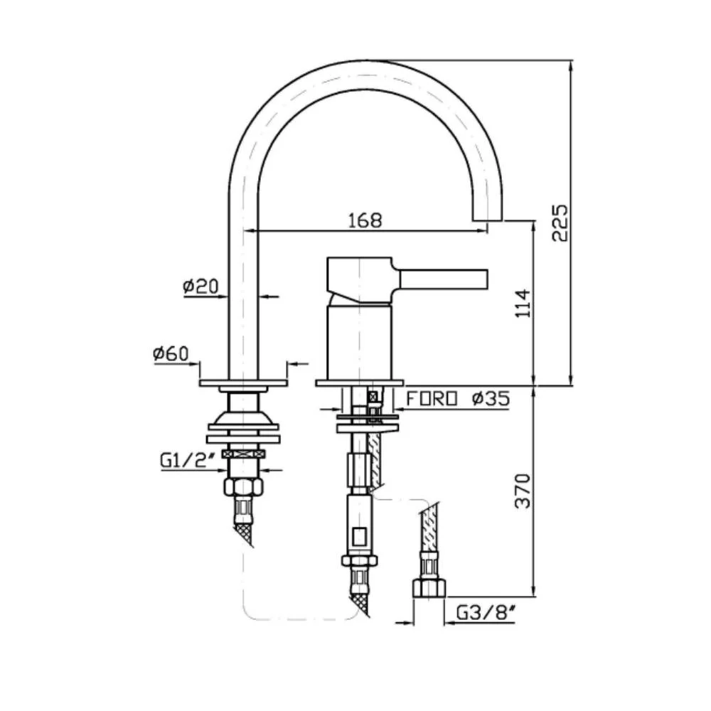 Zucchetti Pan Single-lever basin mixer ZP6224