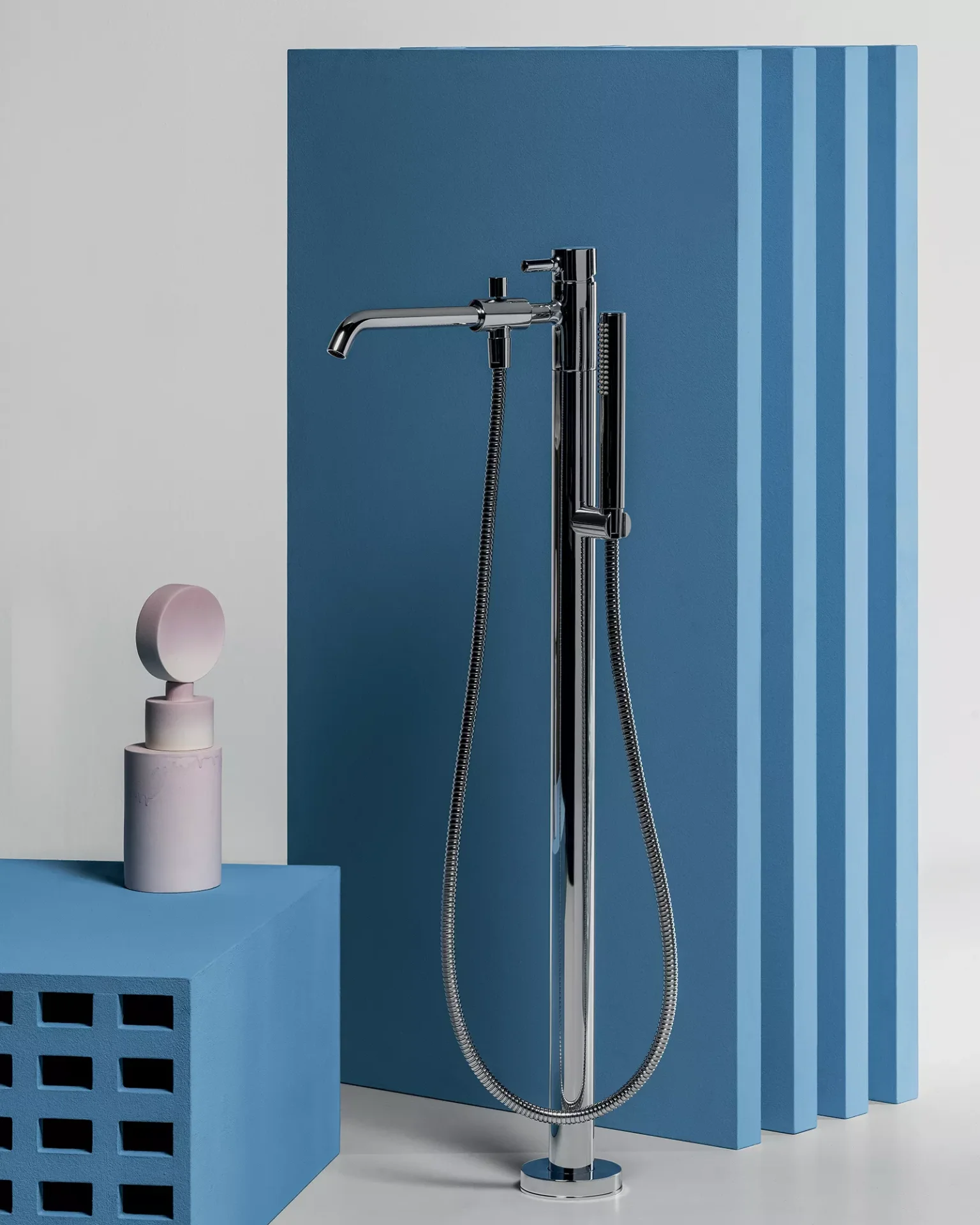 Zucchetti Pan Freestanding Tub Tap + Recessed Part ZP6622+R99676