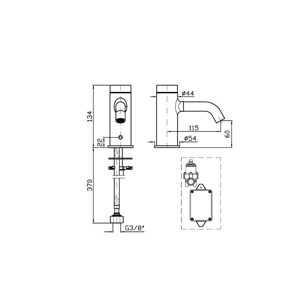 Zucchetti Pan Battery-Powered Electronic Tap ZP6725