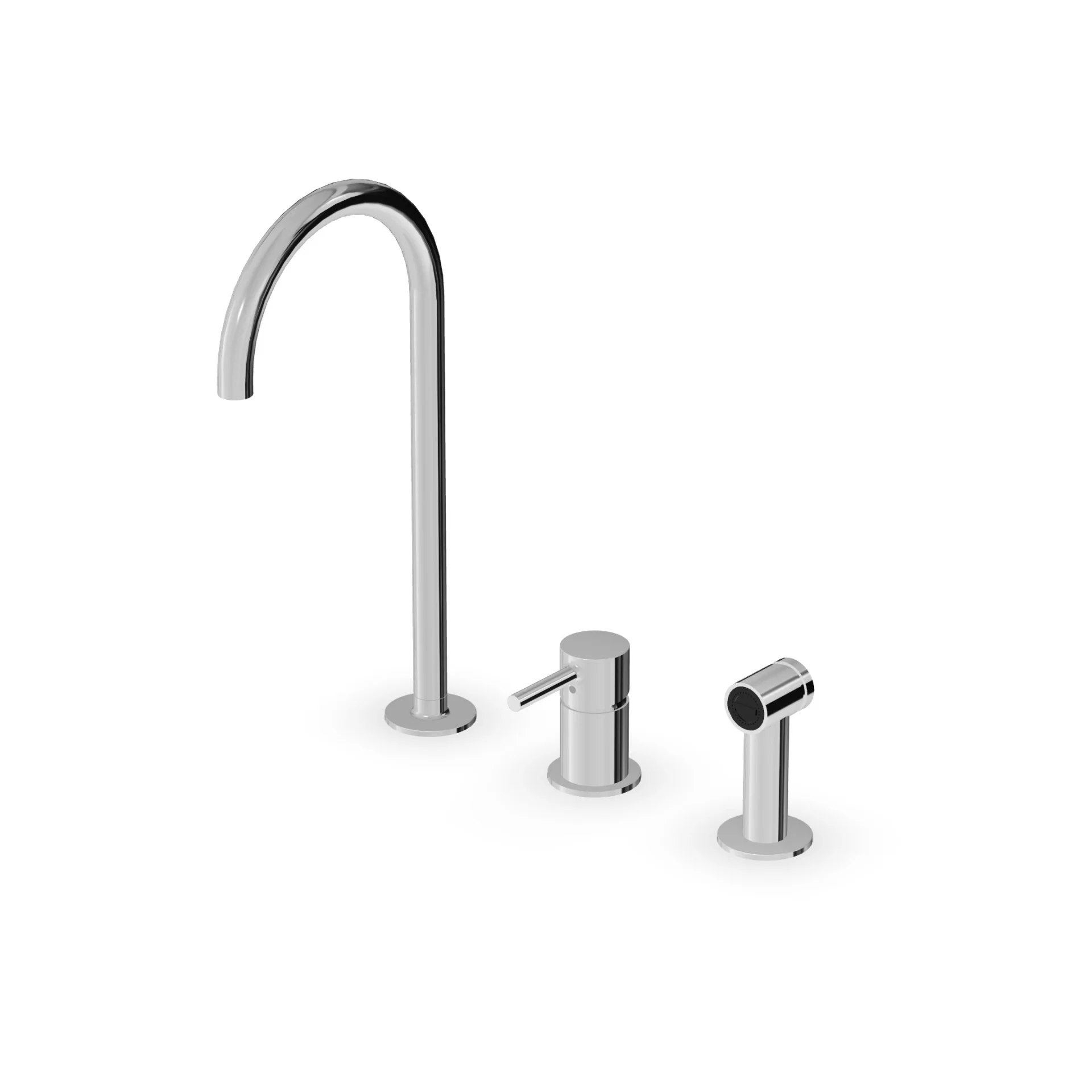Zucchetti Pan S Single-lever mixer with swivel spout and side shower ZPA278